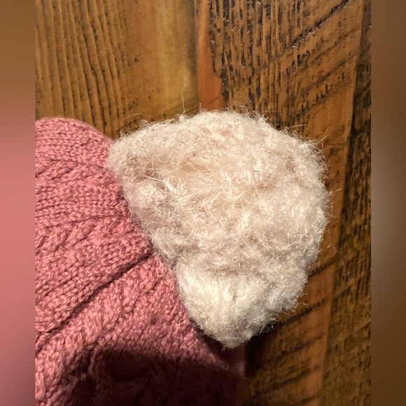 Lululemon Show Me The Sherpa Pink Merino Wool Cable Knit Beanie Hat - Picture 6 of 13